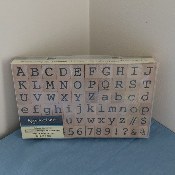 Recollections Rubber Stamp Set  68-Piece Alphabet & Numbers - Picture 6 of 10